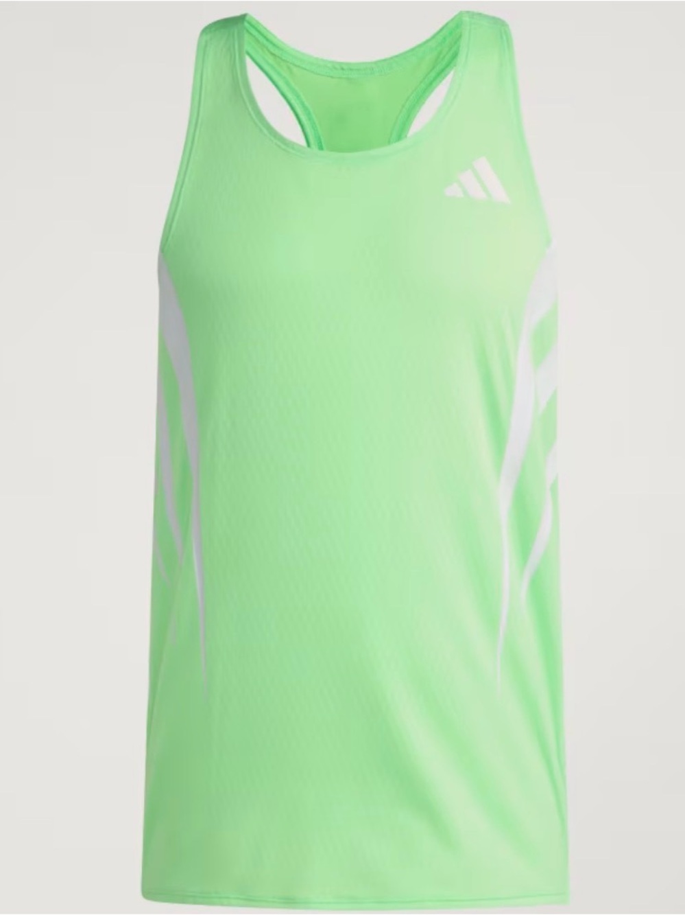 adidas Adizero NYC Running Singlet - Lime Burst - Small